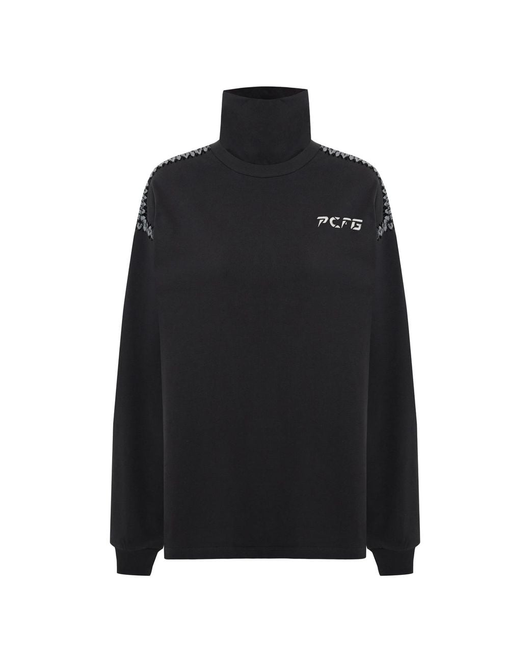 Pcfg Black High Neck Tee for men