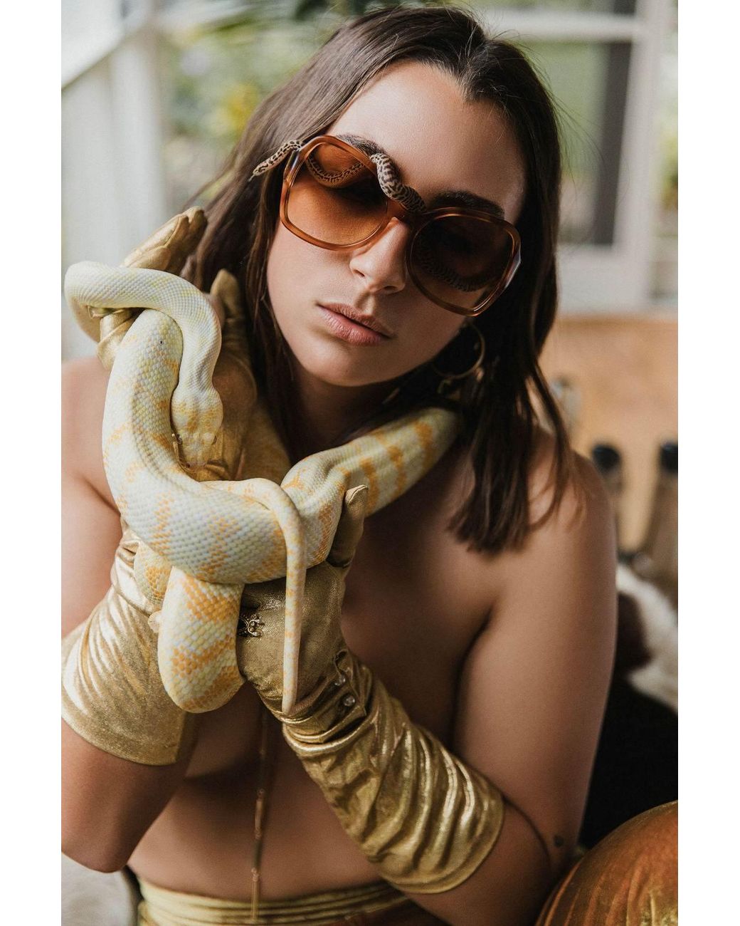 We the Stars Brown Cleopatra's Gaze Sunglasses
