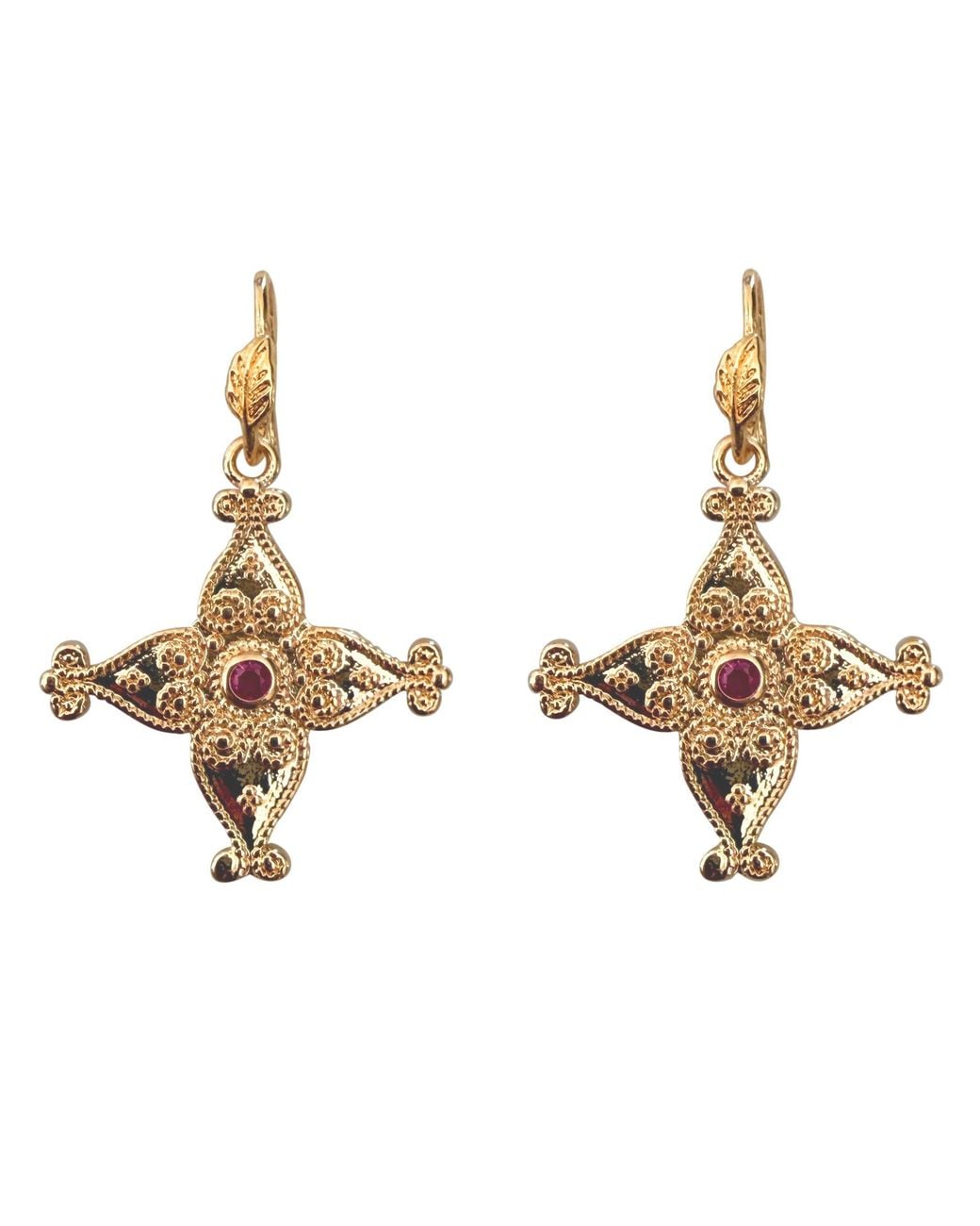 IN CAUDA VENENUM Metallic Makeda Earrings
