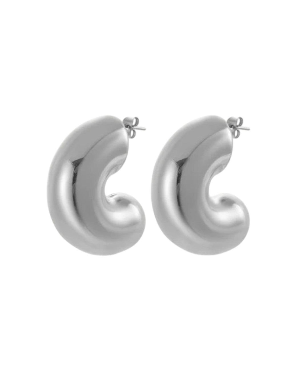 Kybele Studio Gray Chunky Hoops