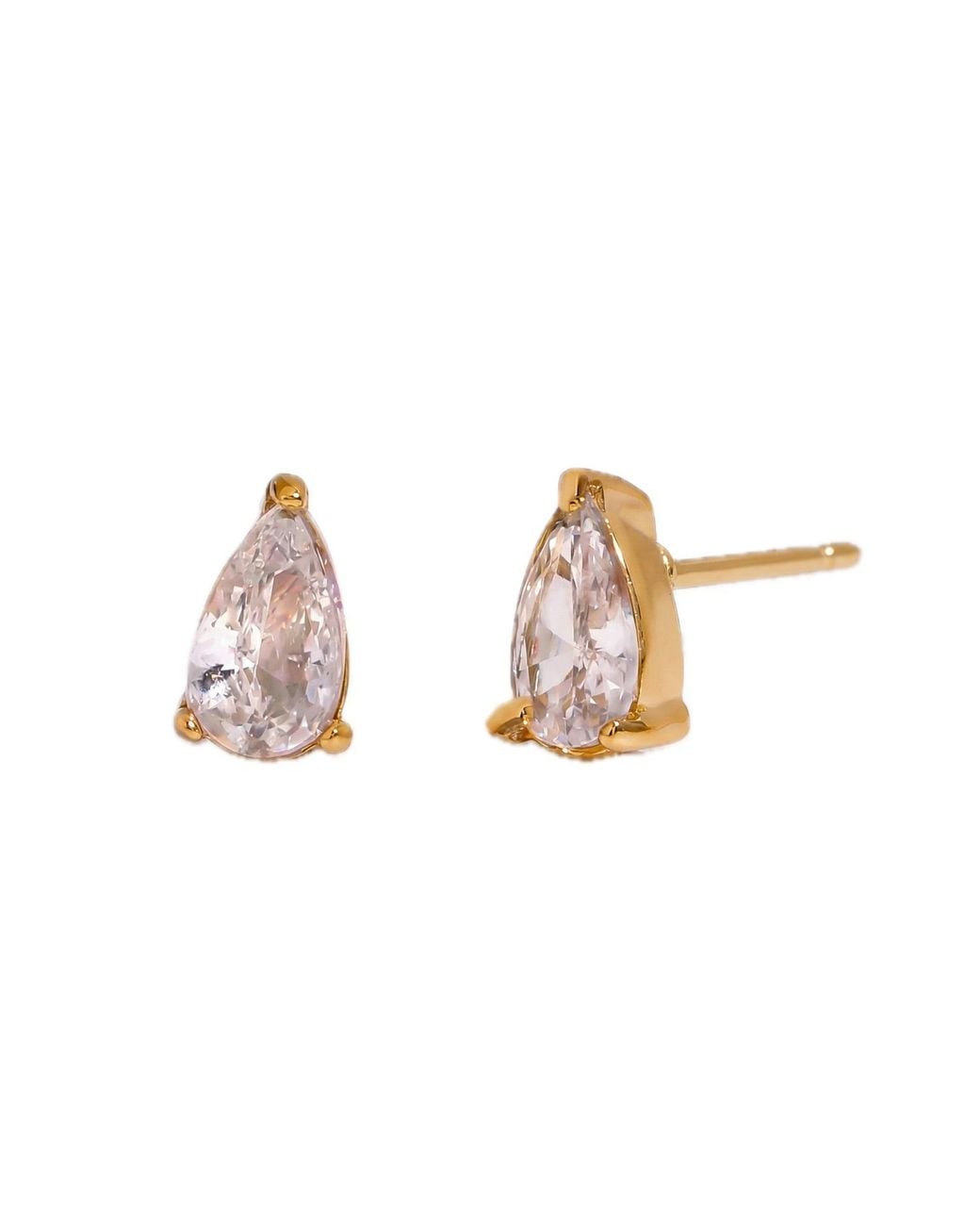 Elk & Bloom White Dainty 14K Solitaire Tennis Studs