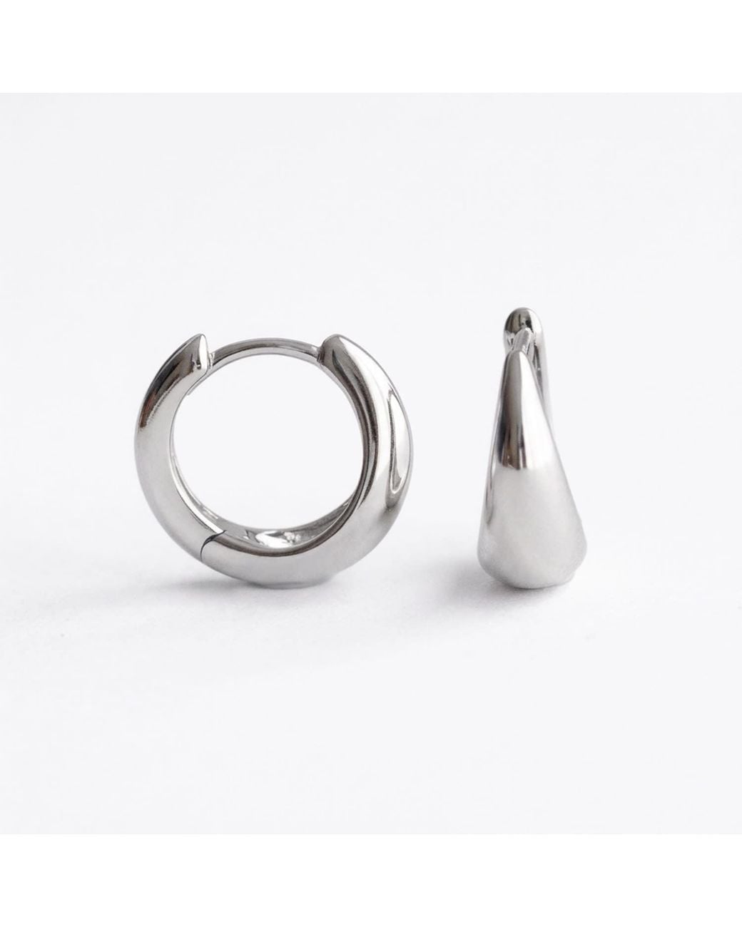 Kris Nations Metallic Tapered Huggie Hoop Earring