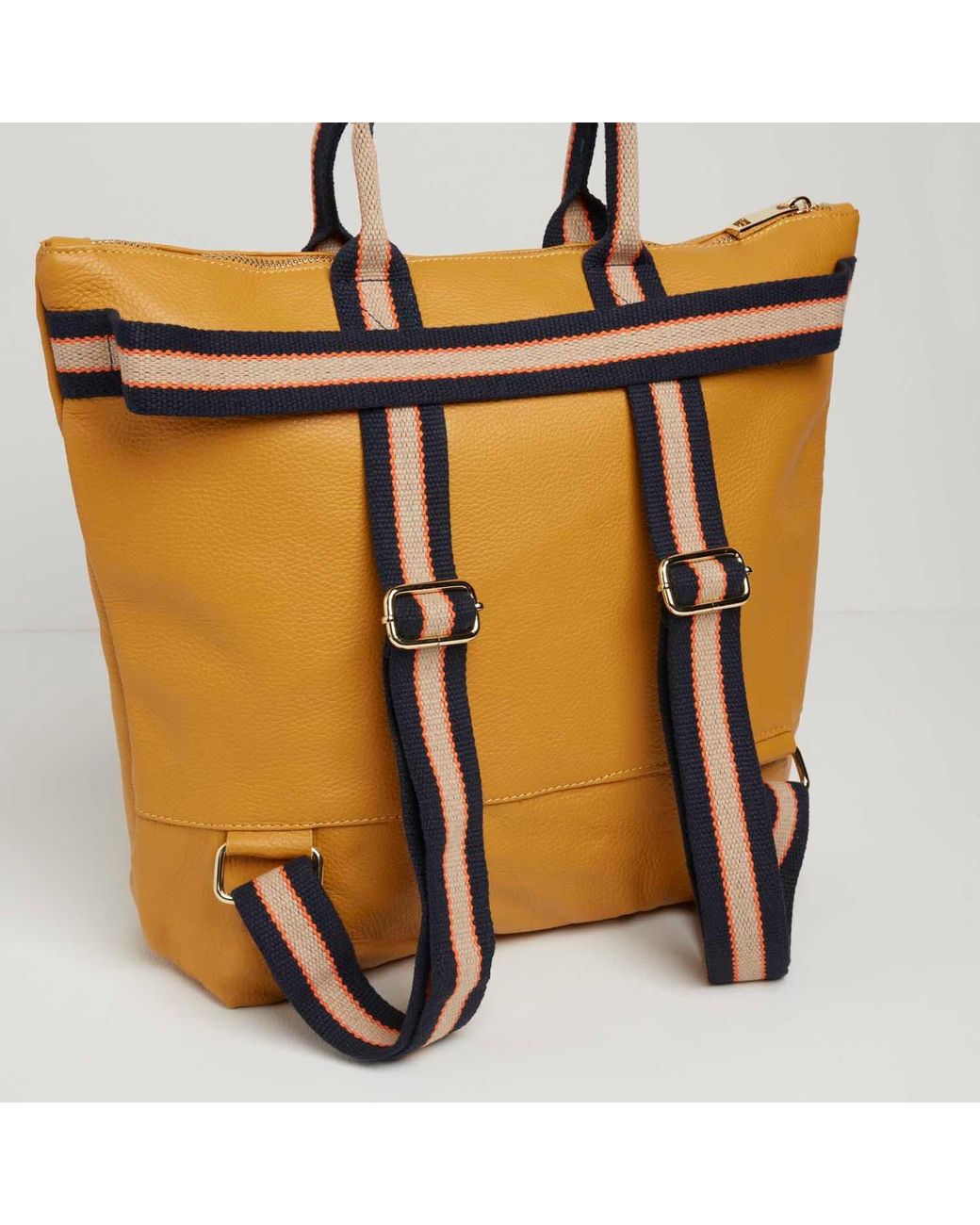 Betsy & Floss Brown Manarola Backpack In Mustard Yellow