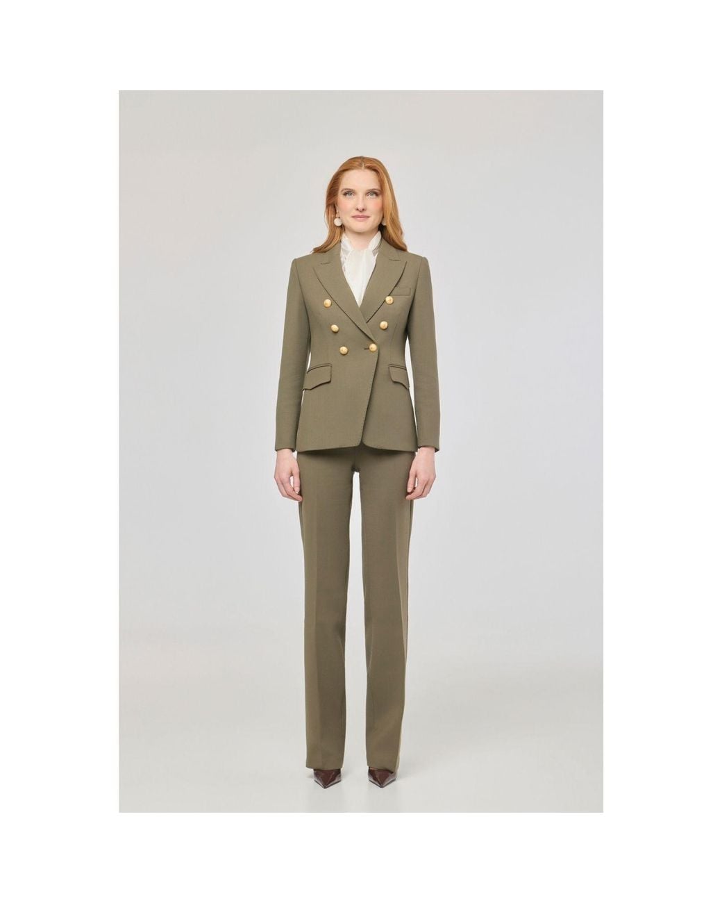 The Extreme Collection Green Double-Breasted Blazer Garcia Vintage 02
