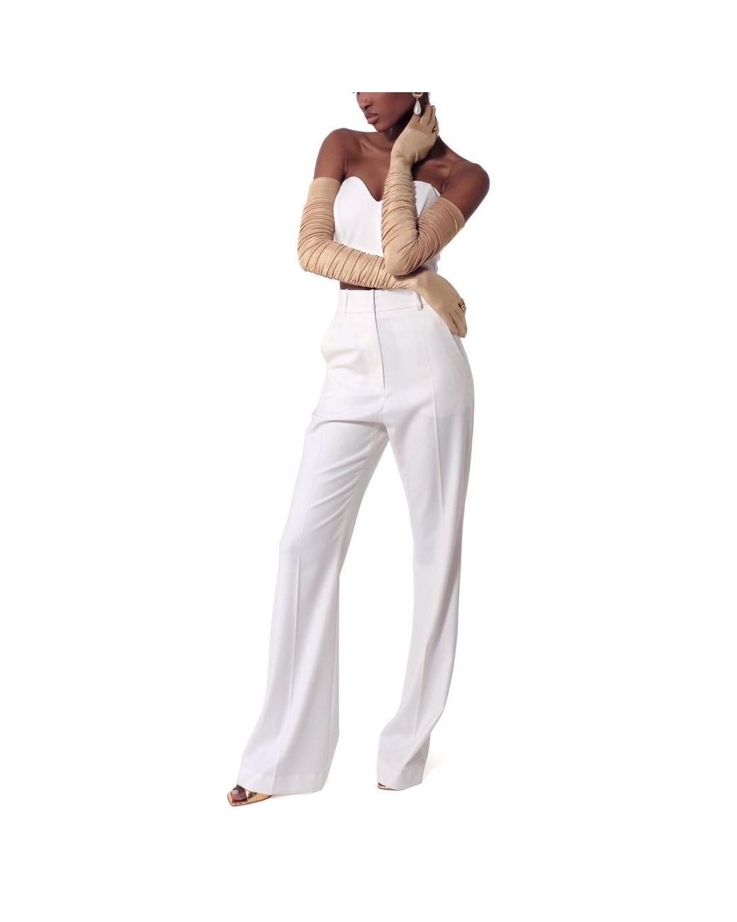 AGGI by HALEWSKI Natural Paris Long Draped Gloves