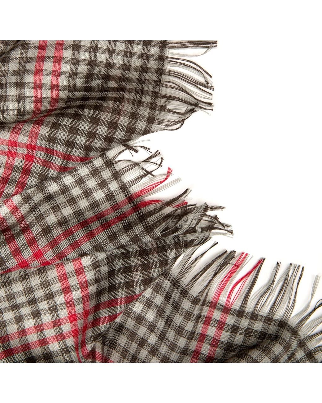 Kinalba Multicolor Weekender Gingham Cashmere & Silk Scarf