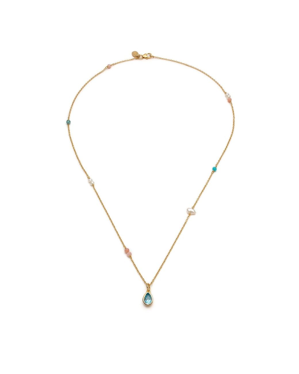 With Love Darling Metallic Water Drop Gaia Necklace