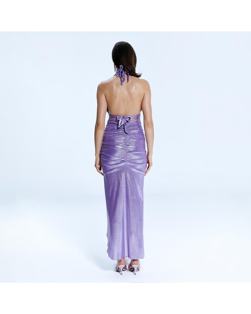 Nur Karaata Purple Byblos Skirt & Top Set
