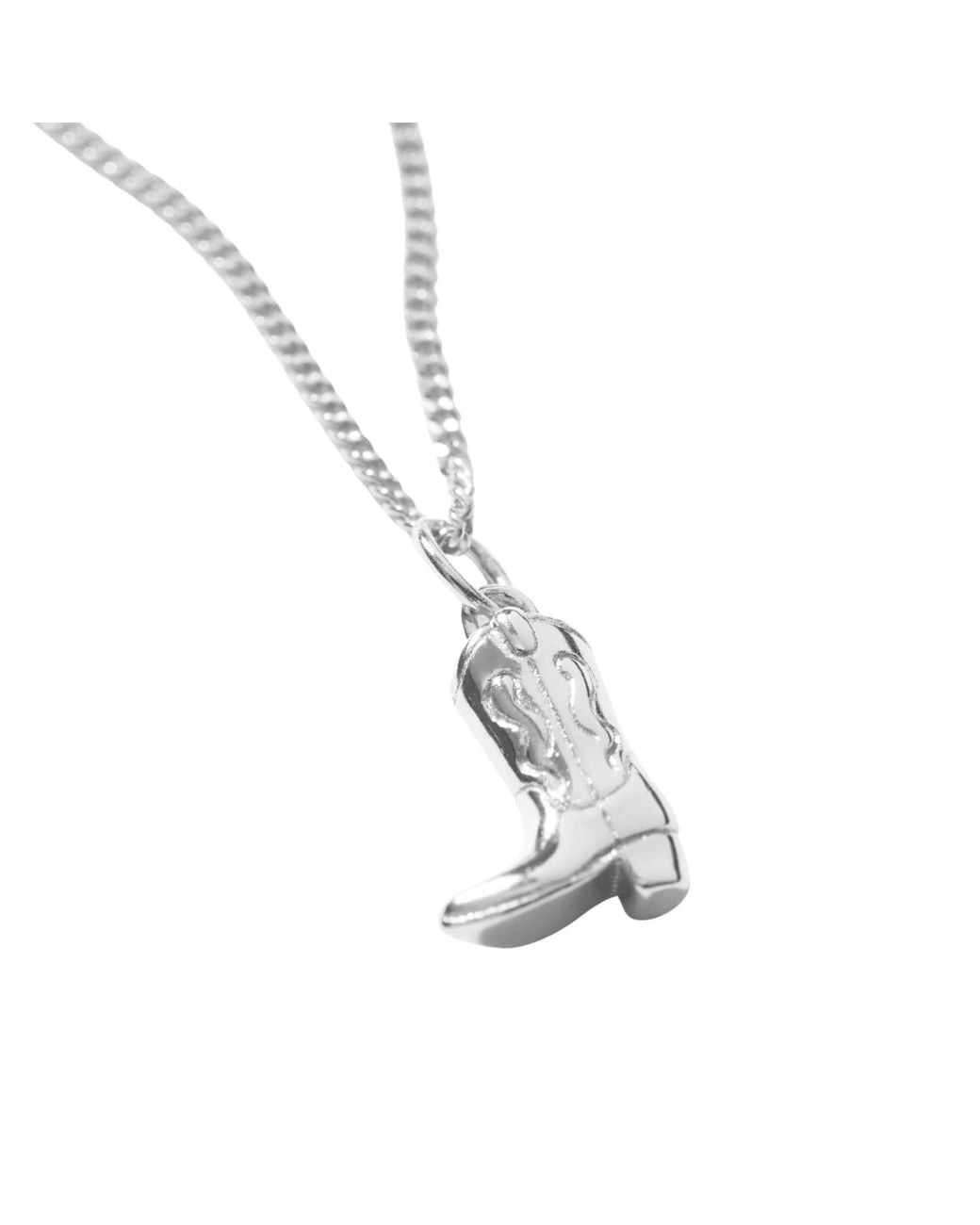 Muru Metallic Cowboy Boot Necklace