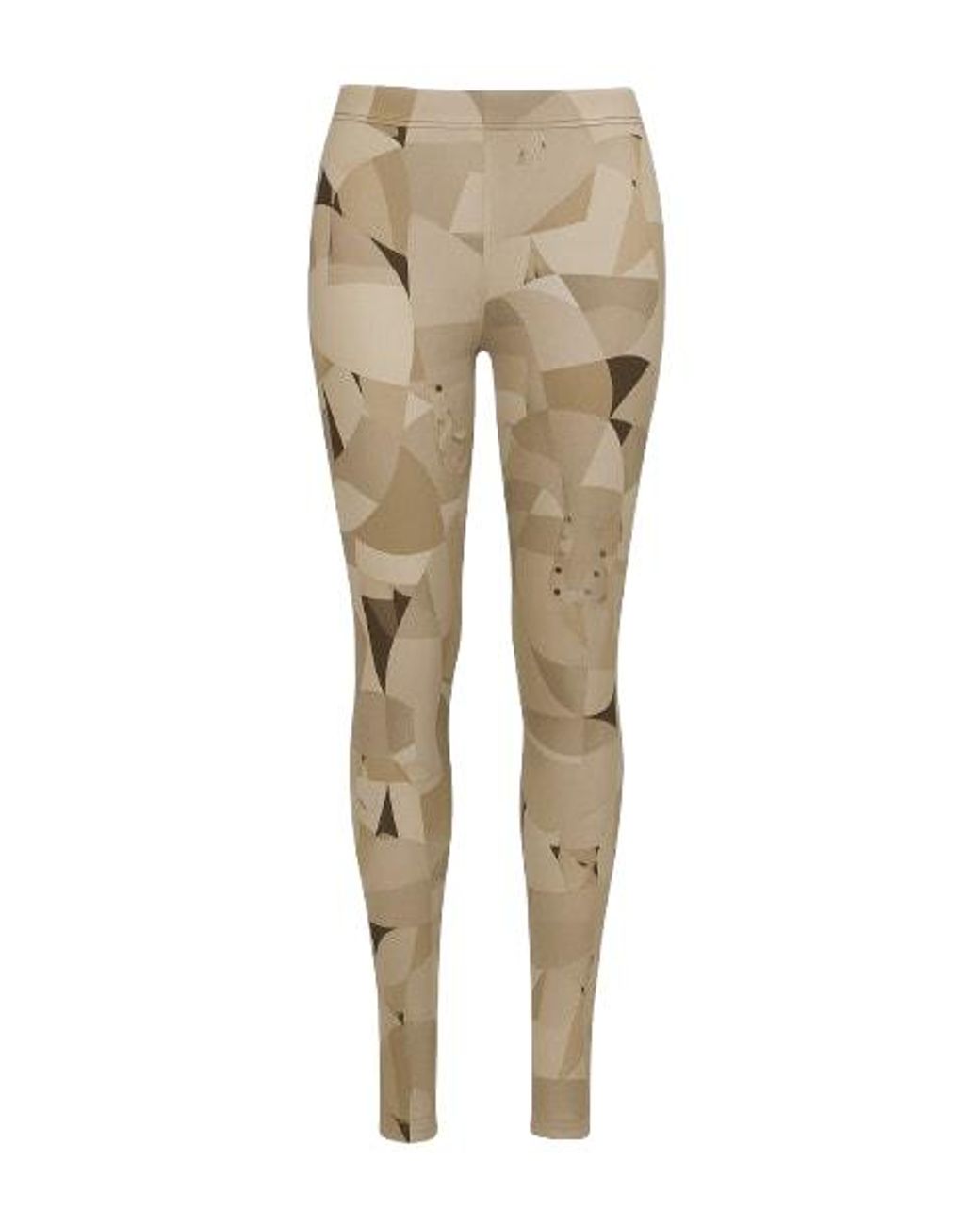 Conquista Natural Silky Geometric Print Pants