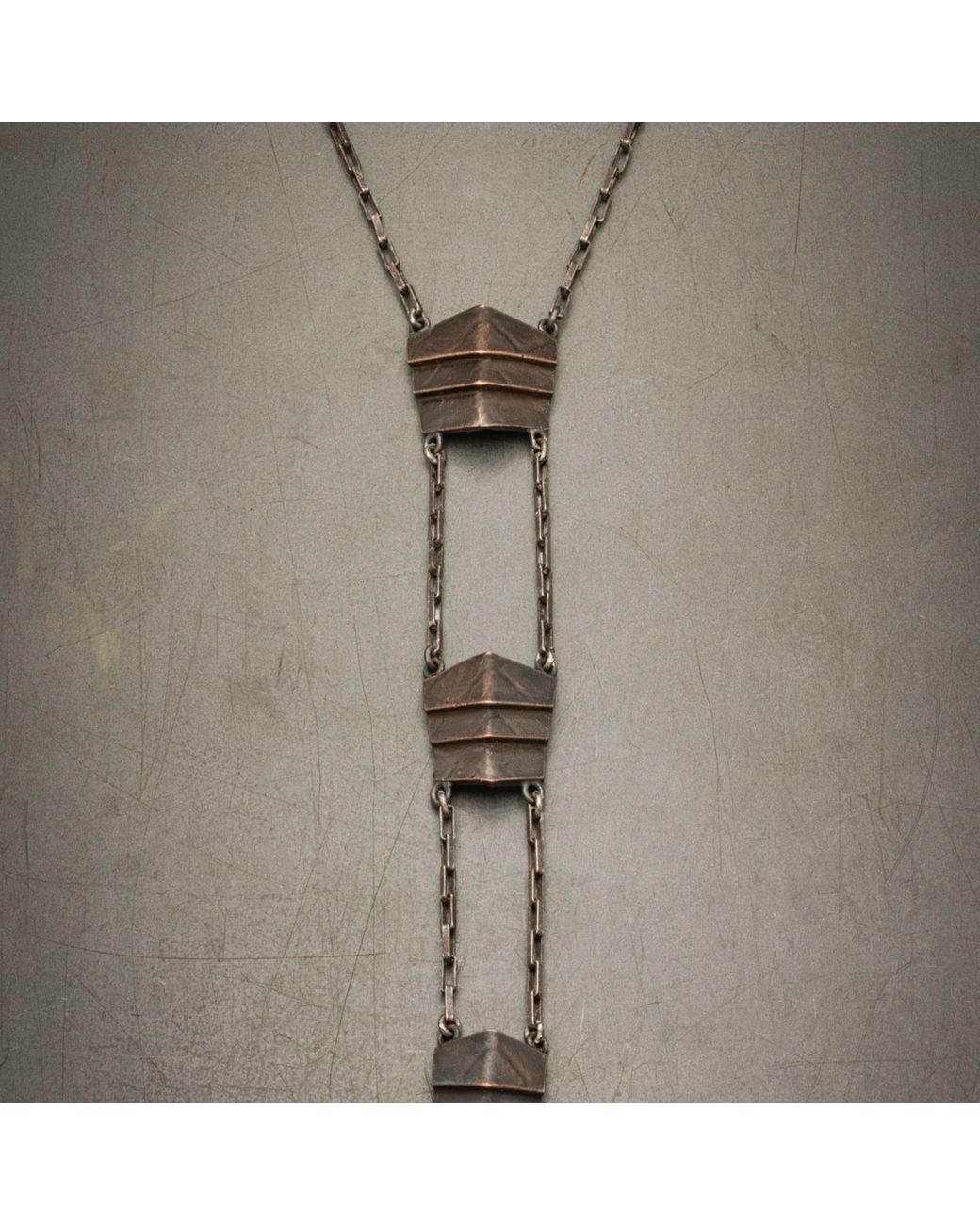 Zula Jewelry + Design Metallic Shield Courage Lariat Necklace