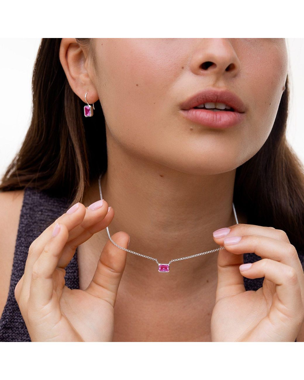 Dower & Hall Metallic Octagon Quartz Tutti Frutti Necklace