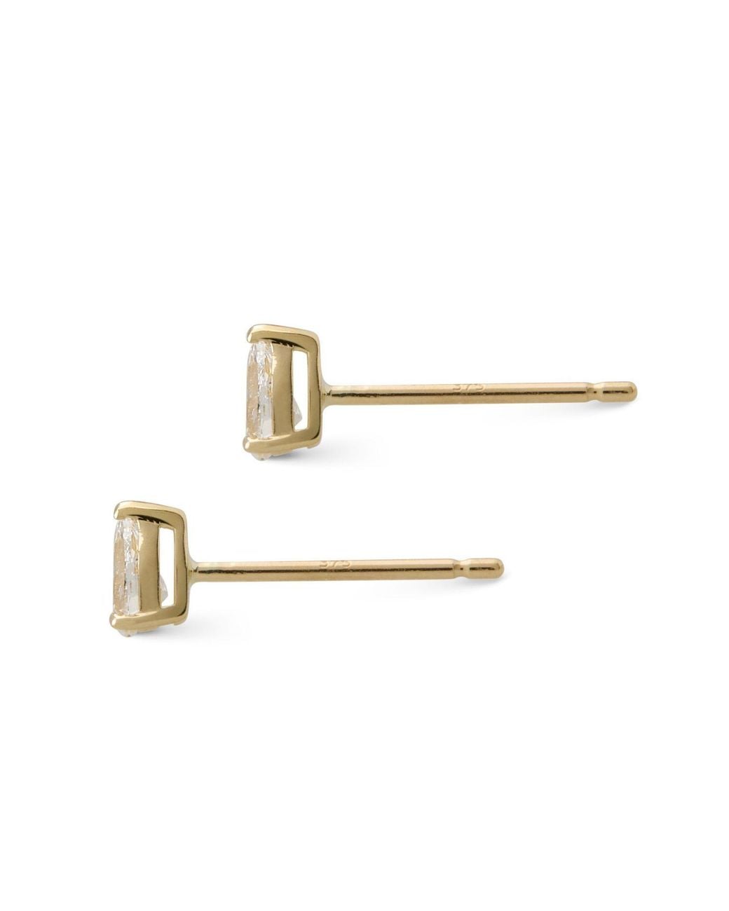 Dolcetto Designs Metallic Lab Grown Diamond Pear Studs