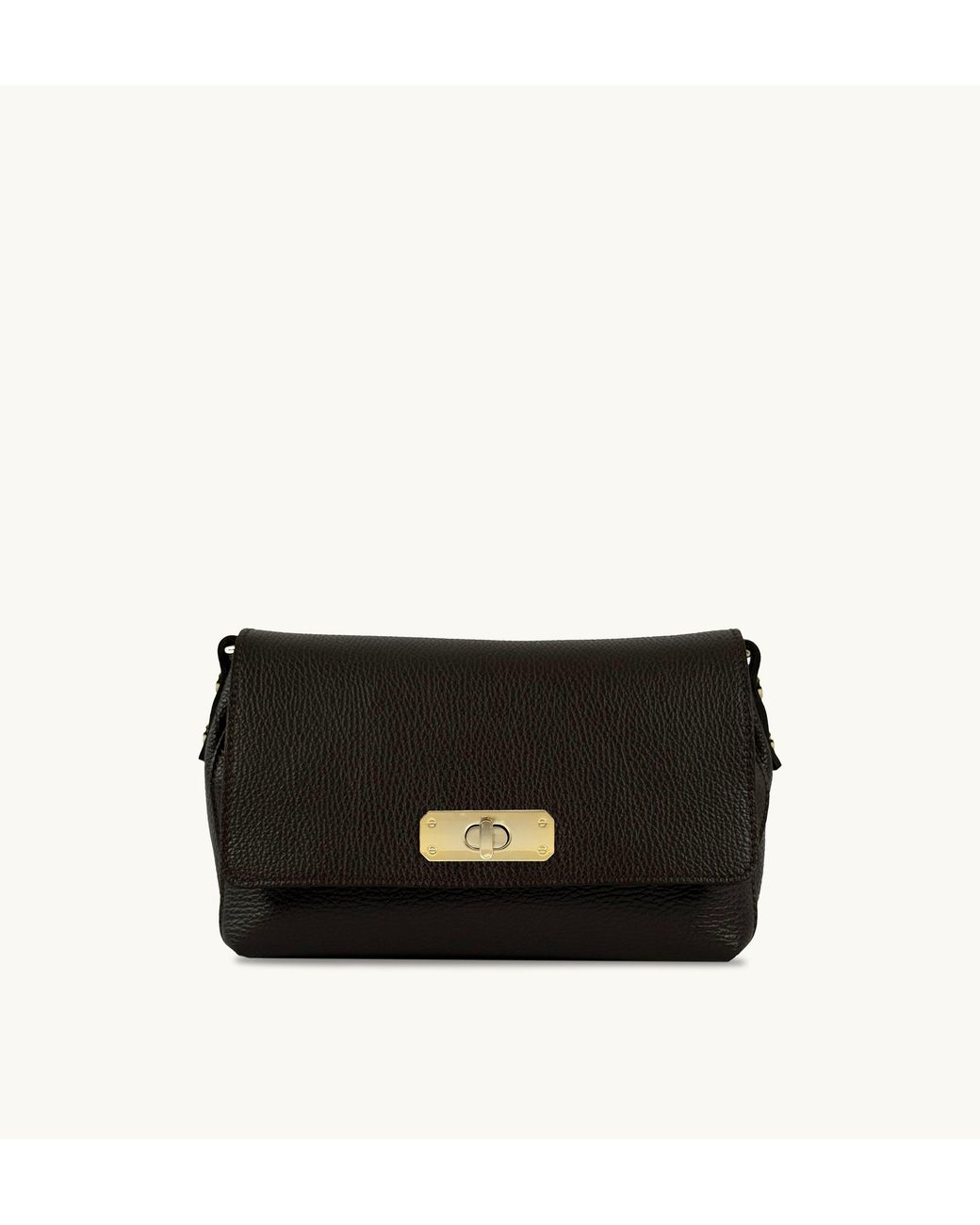 Apatchy London Black The Maisie Midi Chocolate Leather Bag