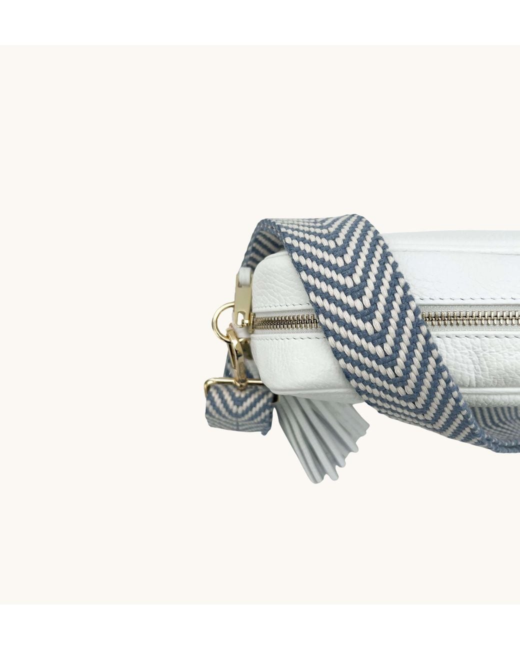 Apatchy London Black Denim Chevron Strap