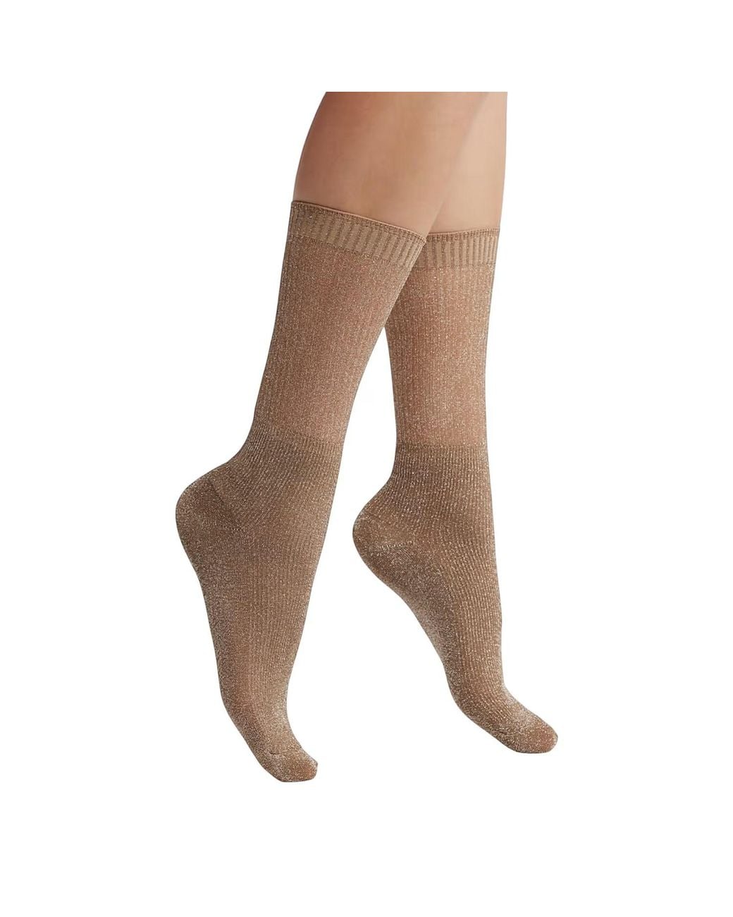 HIGH HEEL JUNGLE by KATHRYN EISMAN Brown Glitter Dance Socks