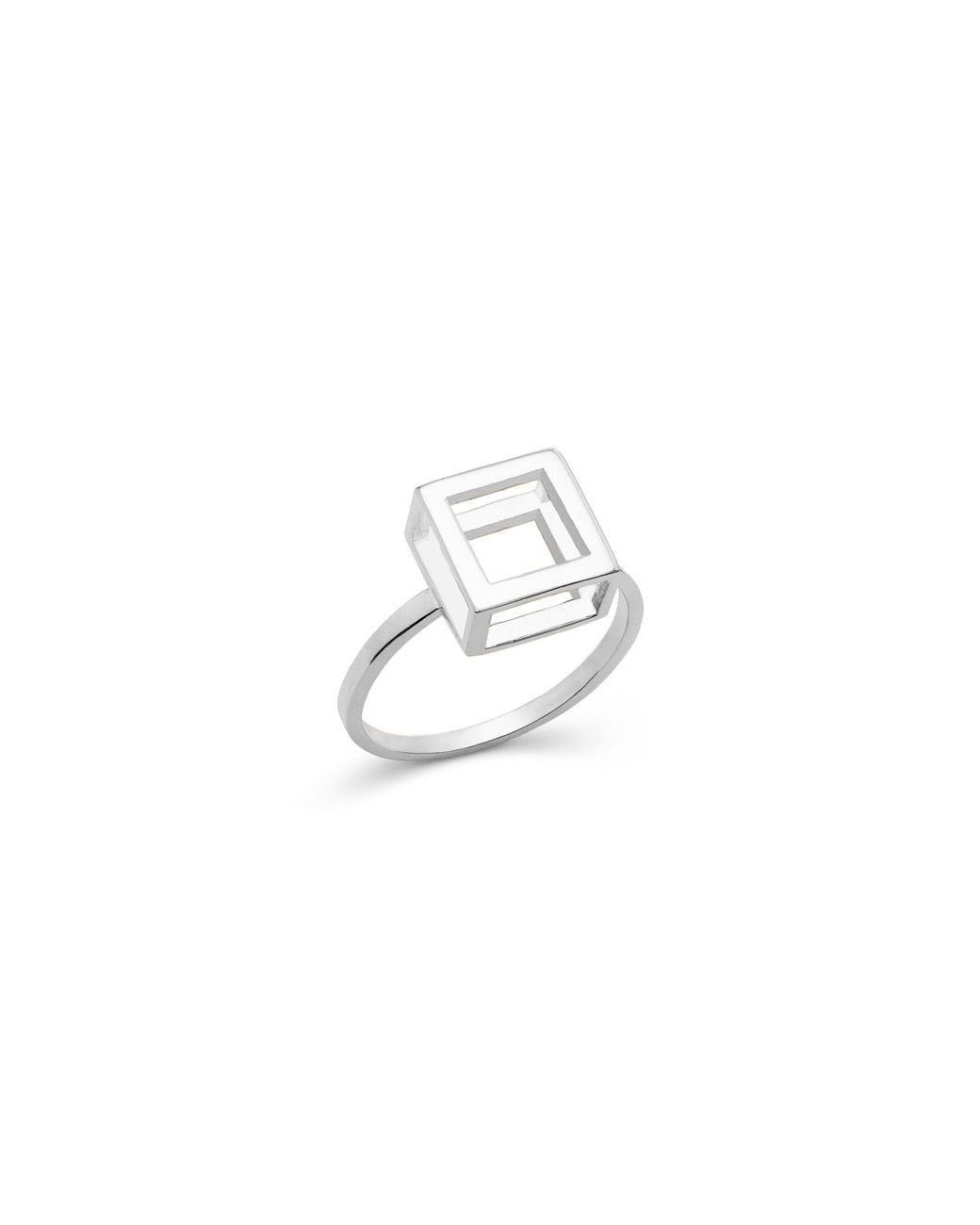 Sheida Farrokhi White Square Ring