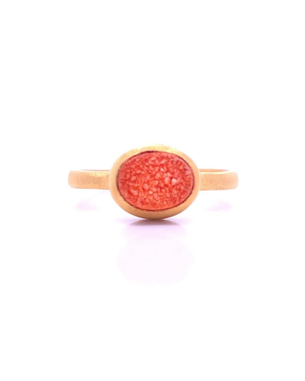 GEM BAZAAR Red Balls Of Fire Stacking Ring