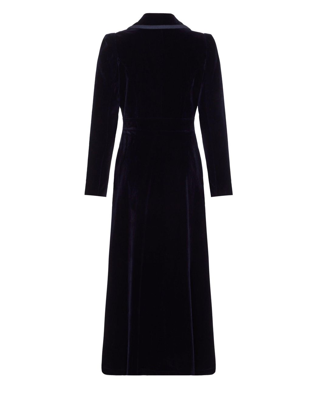 Guinea London Black Velvet Dress Coat