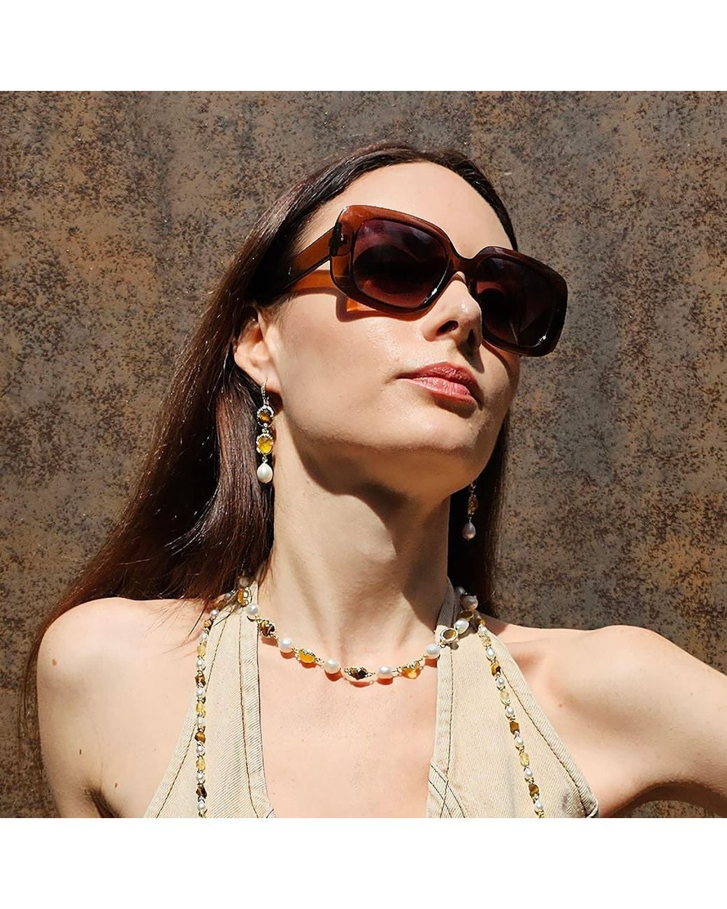 Farra Metallic Irregular Freshwater Pearls With Quartz And Tiger-Eye Stone Necklace