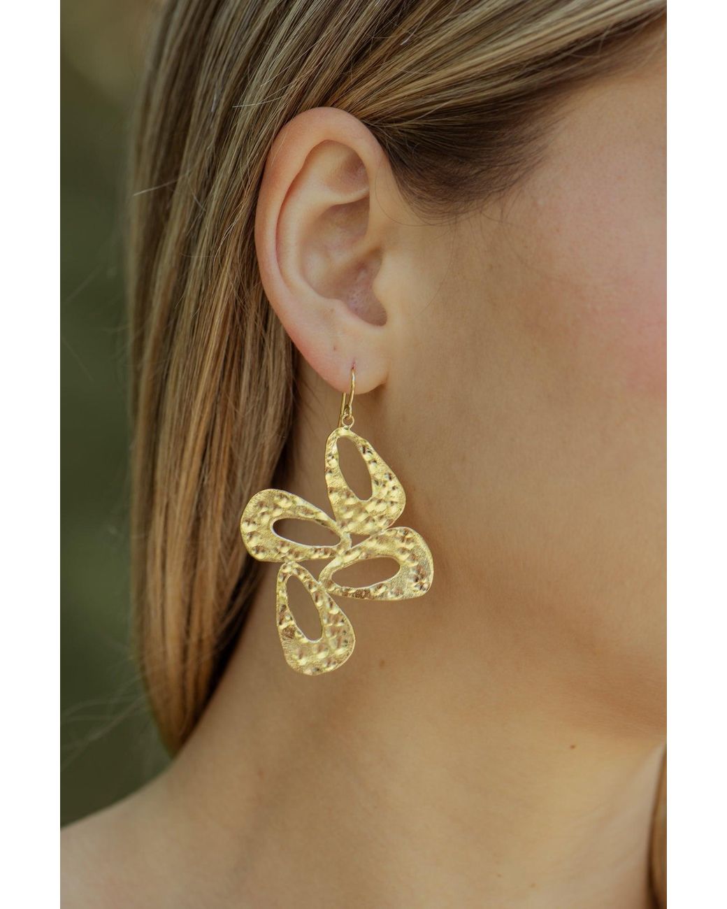 Marcia Moran Metallic Ace Chandelier Earrings