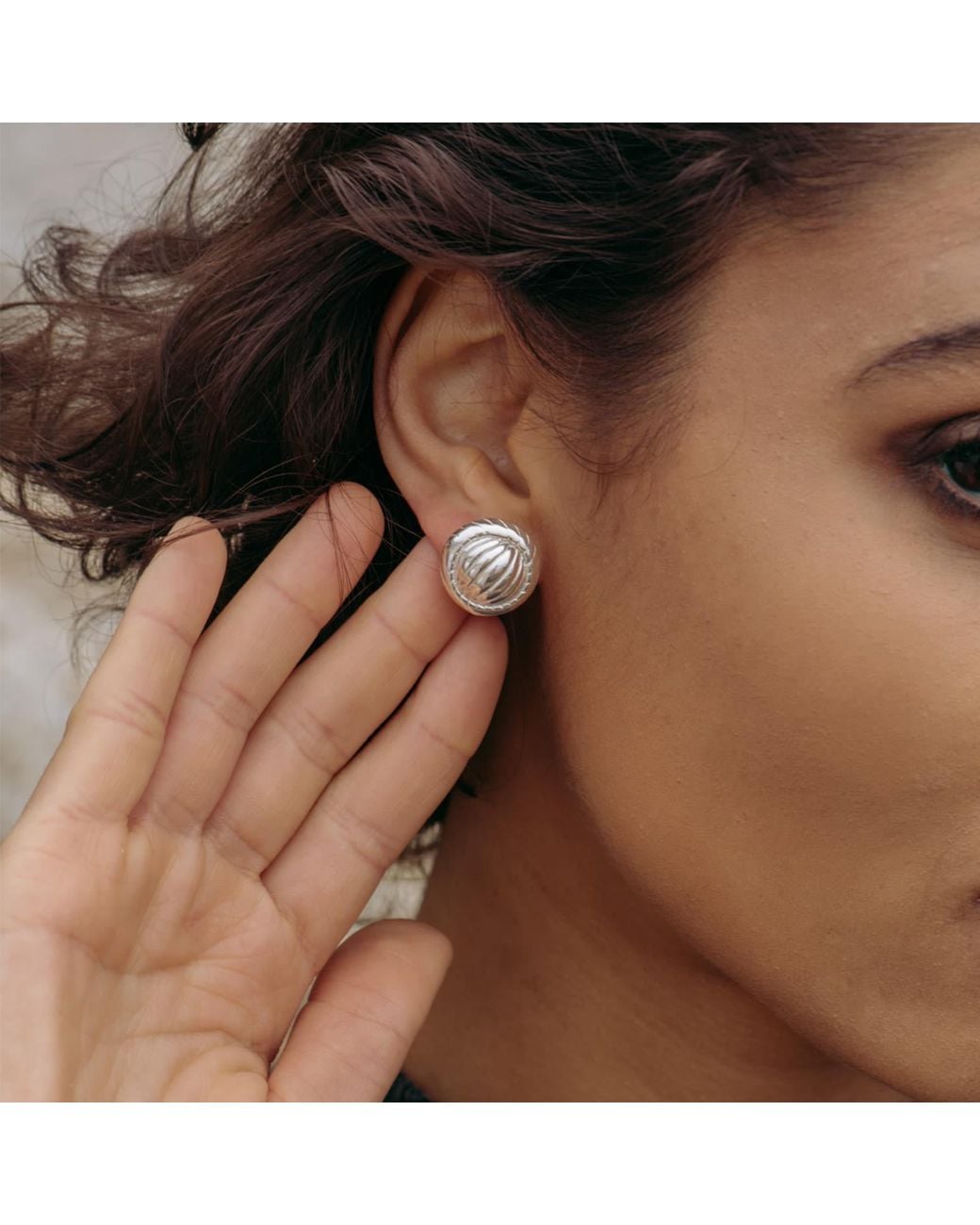 Marcia Moran Metallic Mable Studs