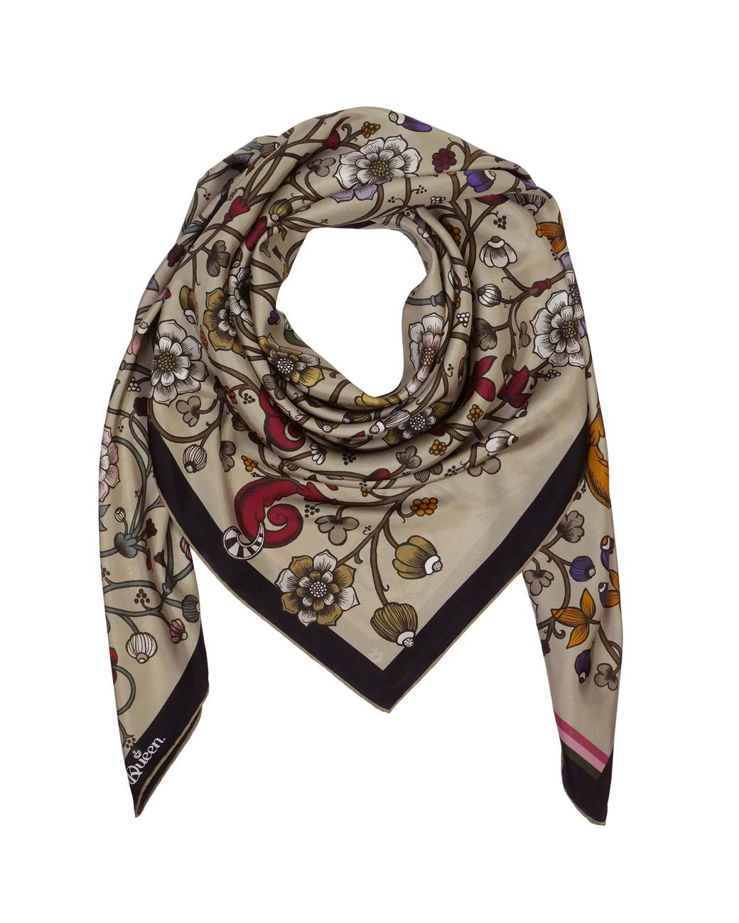 Kueen Metallic Silk Scarf