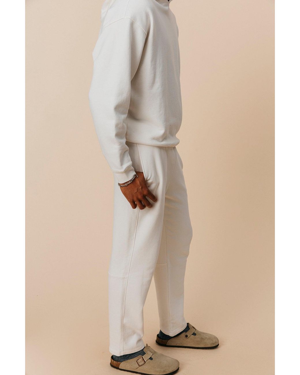 Ocio Leisurewear White Straight Leg Pant for men