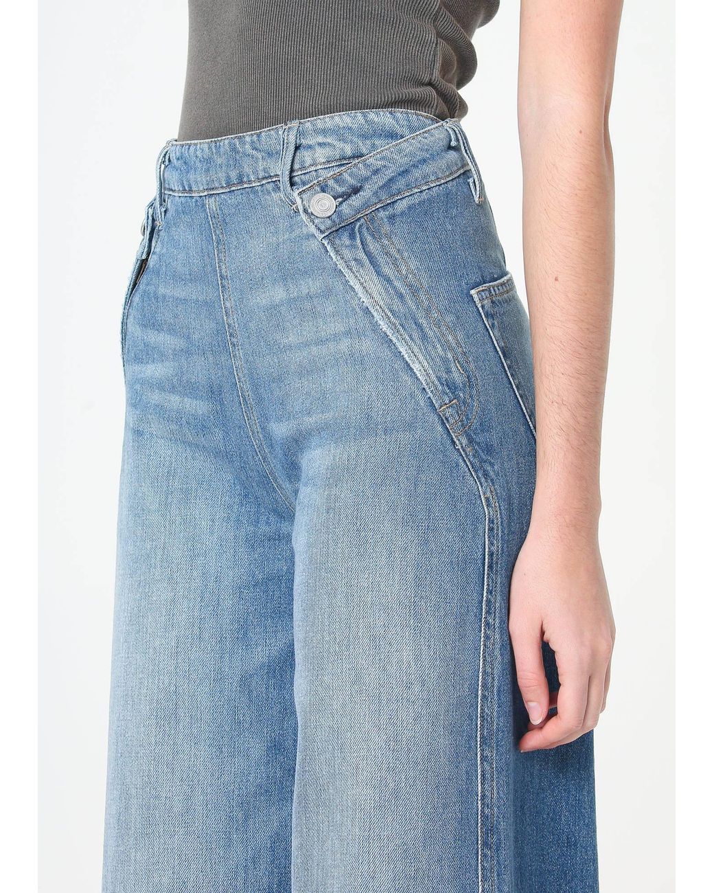 NOEND Blue Dina High Waisted Wide