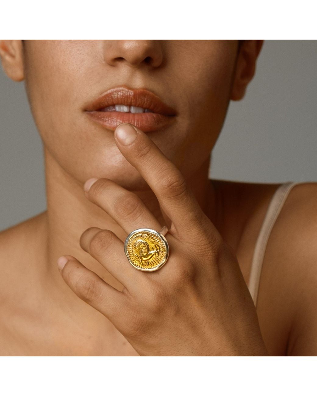 Goddess Charms Metallic Capricorn Zodiac Ring