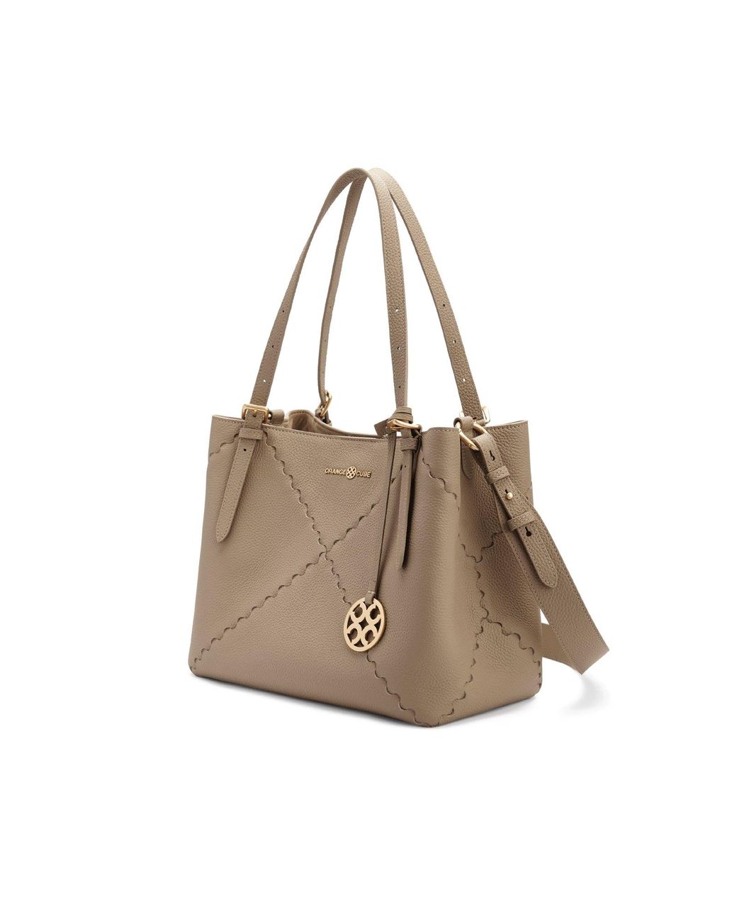 Orange Cube Natural Dusk Mosaic Tote