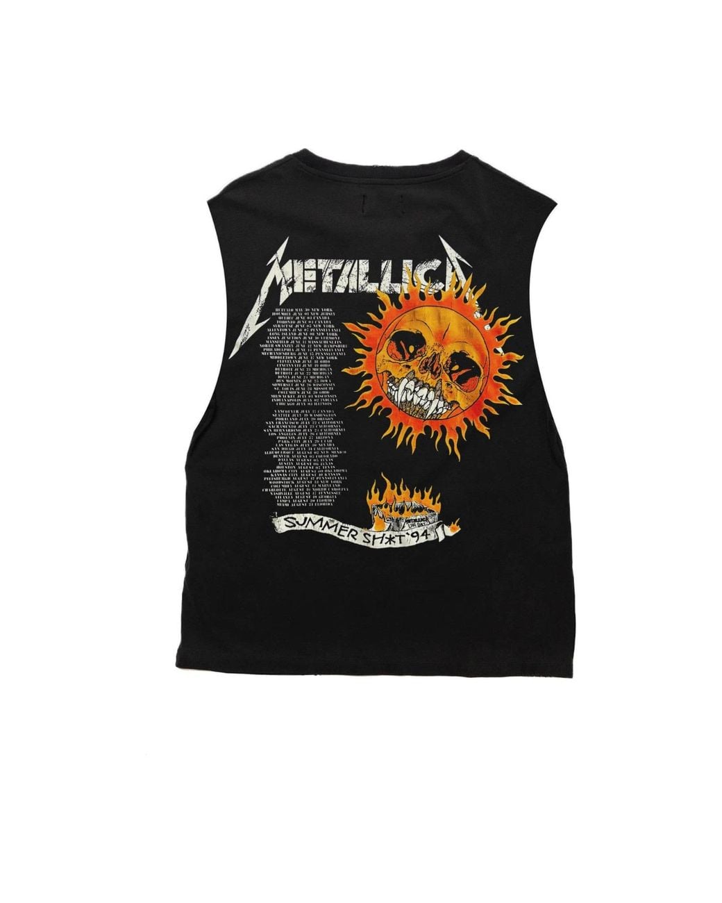 Other Uk Black Metallica Summer Shit Vintage Tank for men
