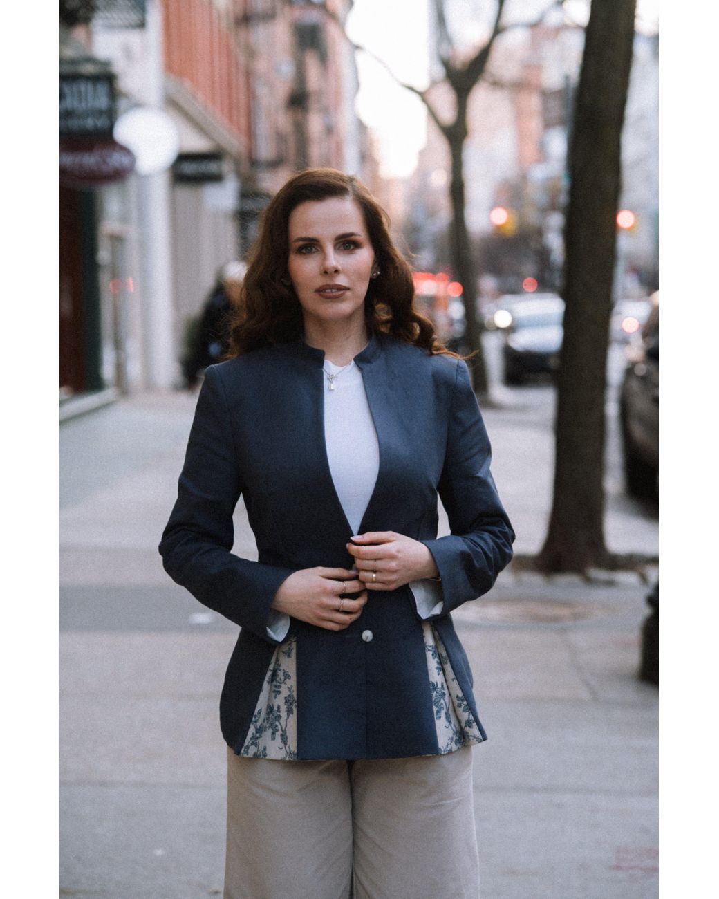Baltér Blue Floraison Nocturne Blazer