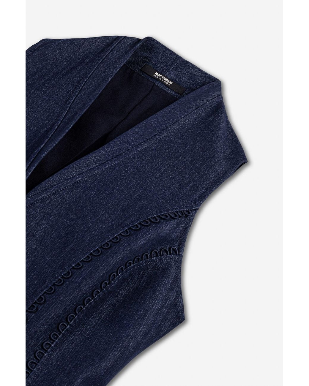 Nocturne Blue Loop Trim Tailored Vest