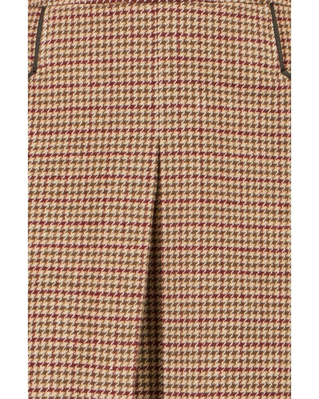 Yumi' Natural Check Mini Skirt With Pockets