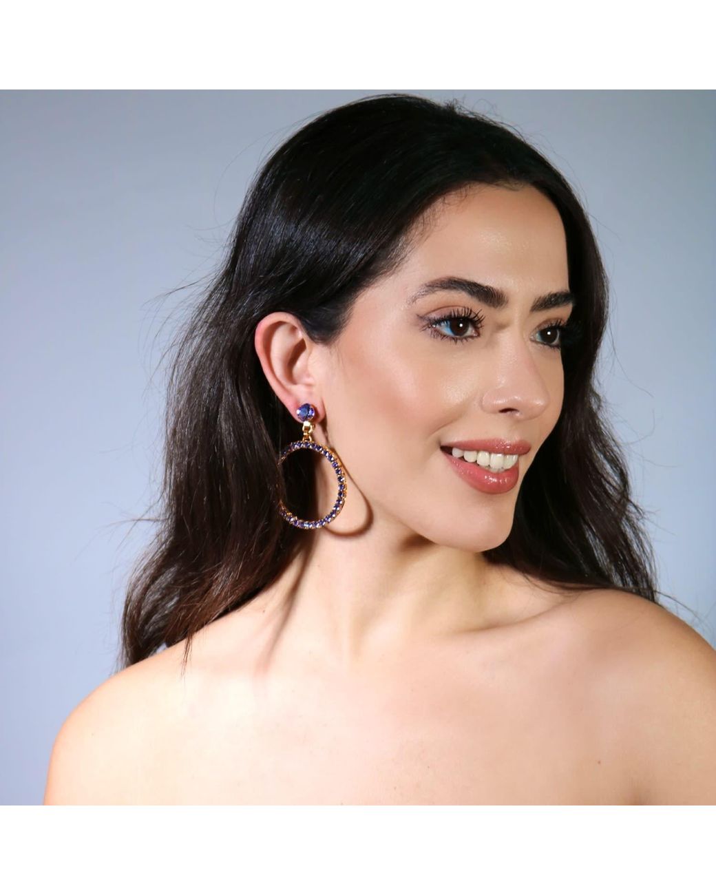 Vicky Earring Vickisarge The Medium Hoop Earrings in Black | Lyst UK