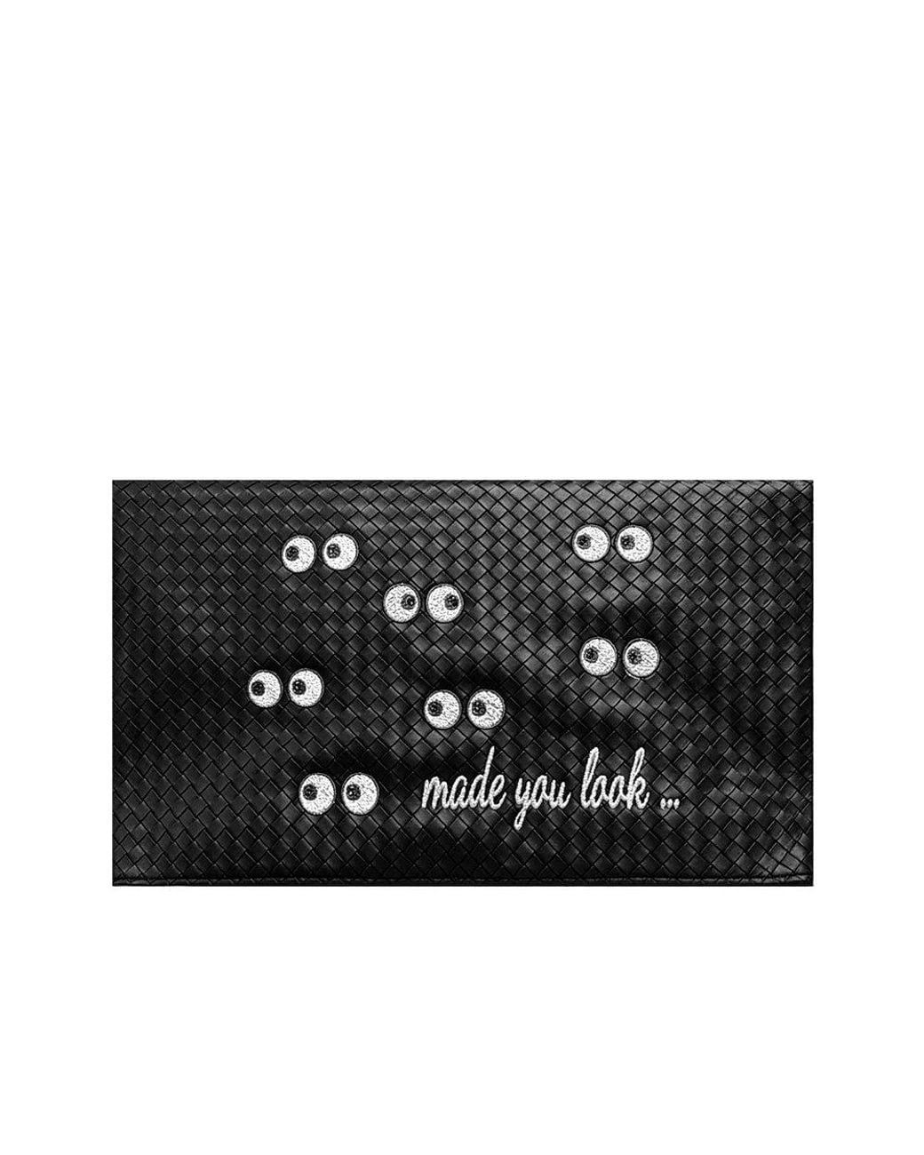Lilly Loves Black Made You Look Oversized Folded Clutch Bag