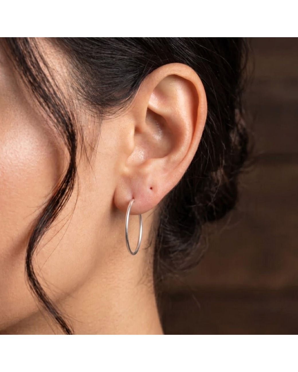 Spero London Metallic Sterling Essential Hoop Earrings