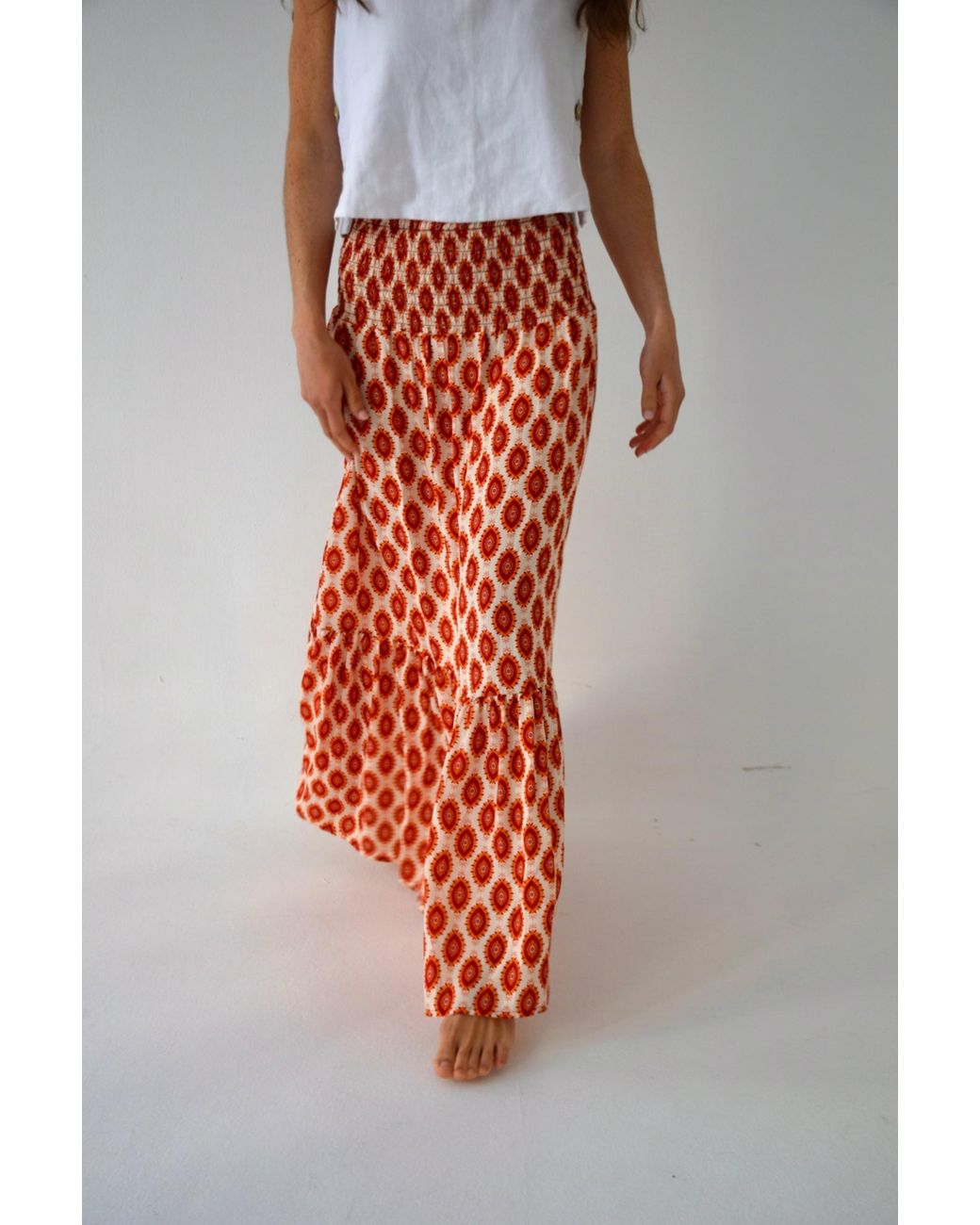 Mind Traveler Orange Indi Skirt