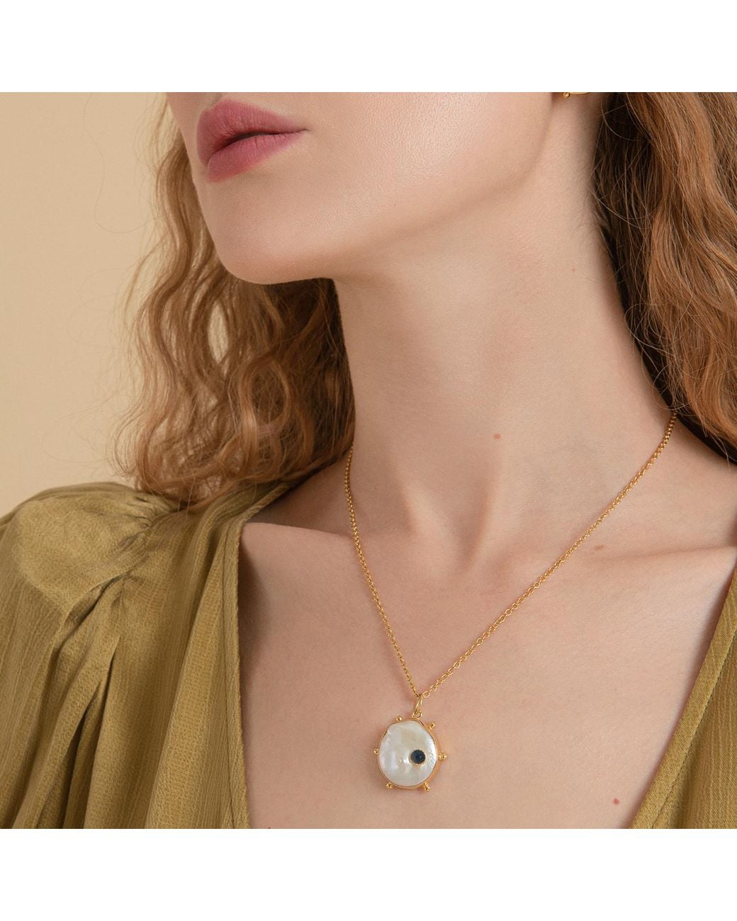 Vintouch Italy Metallic Rebel Rebel Sapphire Pendant Necklace