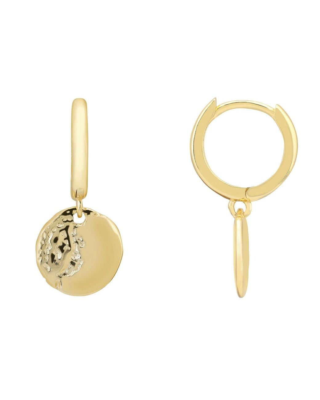 Latelita London Metallic Lunar Moon Huggie Hoop Earrings