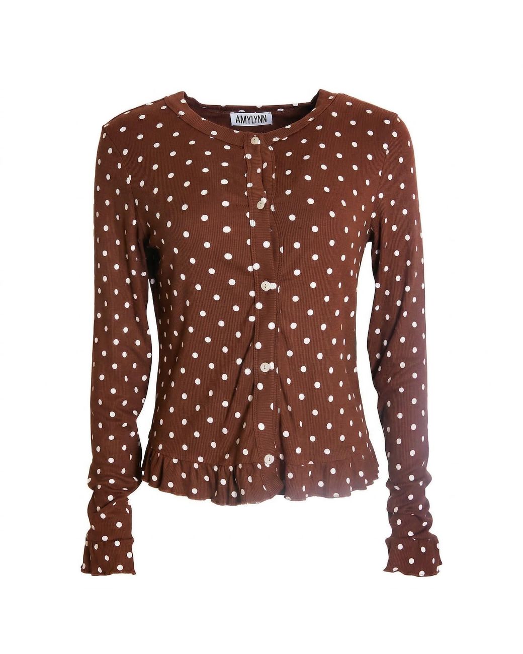 Amy Lynn Brown Edie Viscose Polkadot Cardigan
