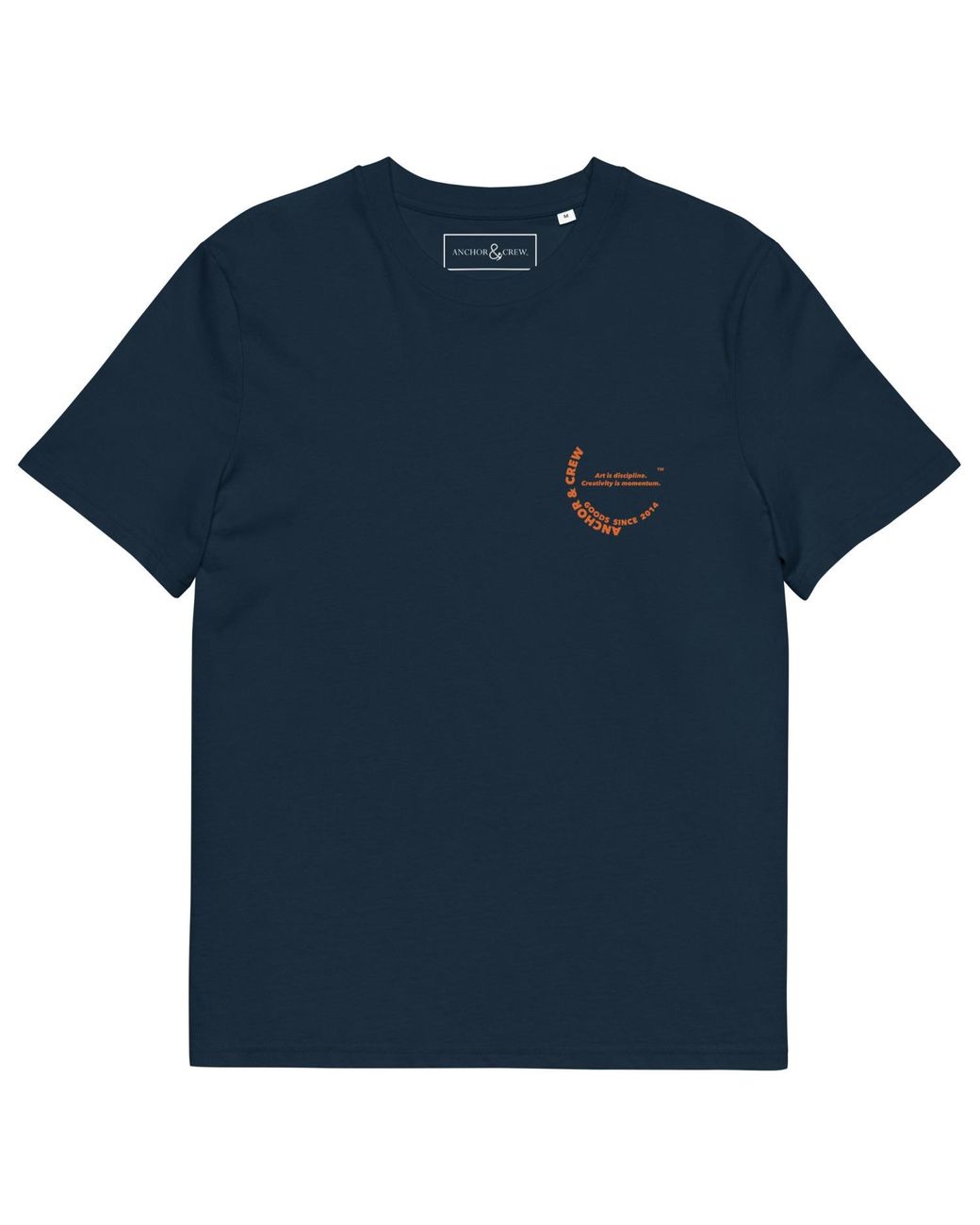 Anchor and Crew Blue Art & Momentum Creative Standard Organic Cotton T-Shirt for men