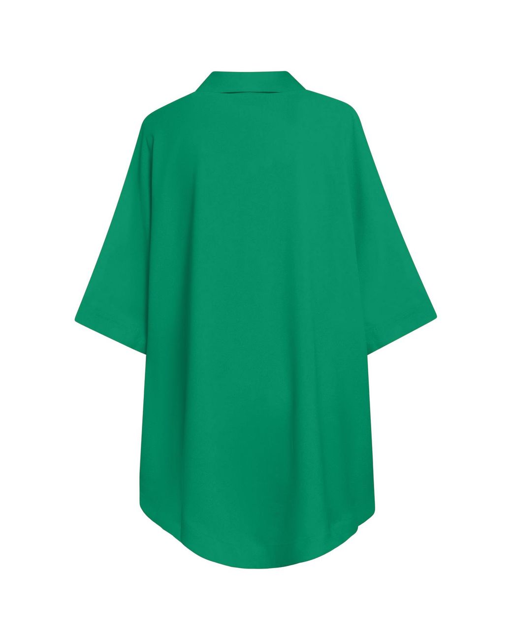 Perlavera Green Pinoly Hidden Placket Three Quarter Sleeve Tunic