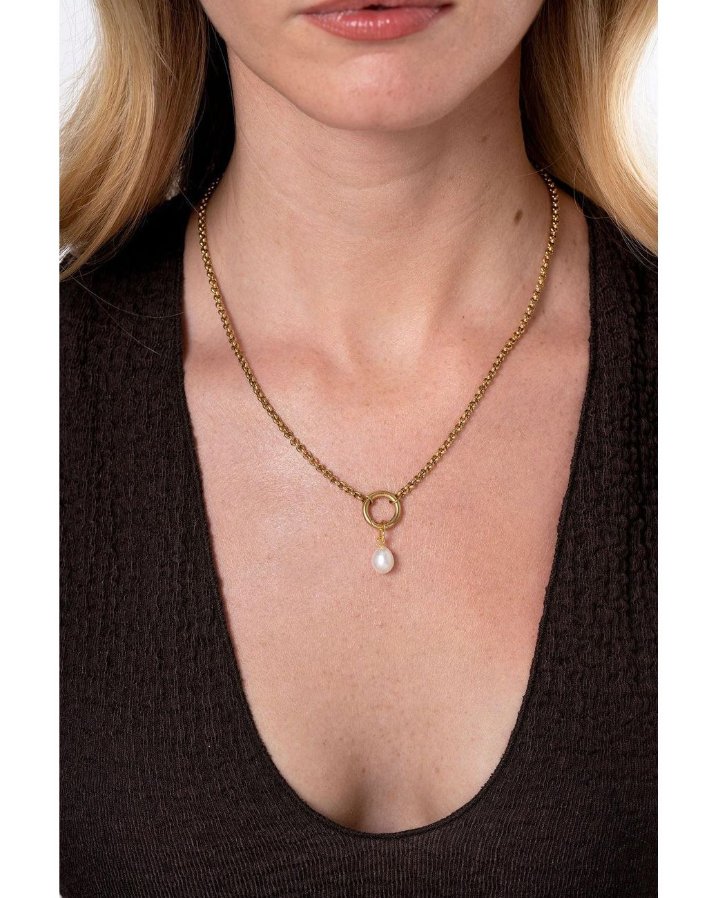 Zynnia Collective Metallic Pearl Drop Charm