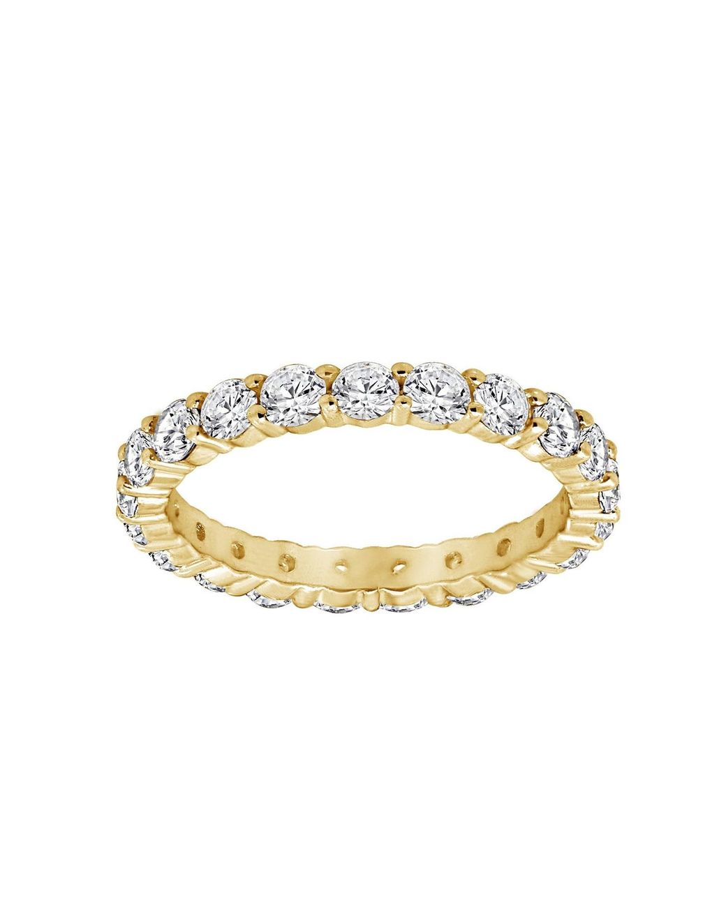 Diamonbliss Metallic Two And Half Carats Round Eternity Ring