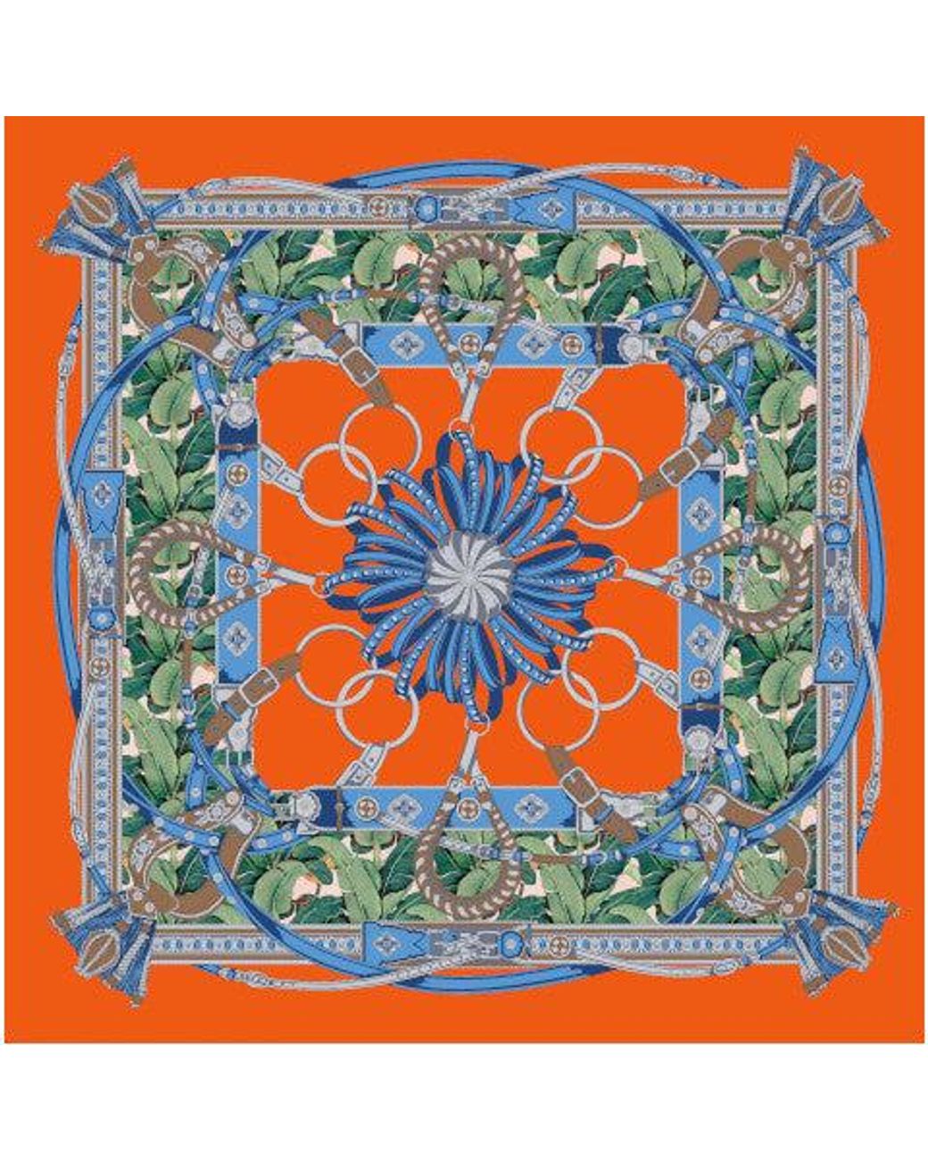 Lazyjack Press Blue Bits & Pieces Silk Scarf