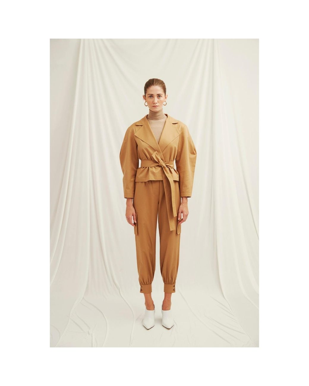 NAZLI CEREN Brown Kai Jacket
