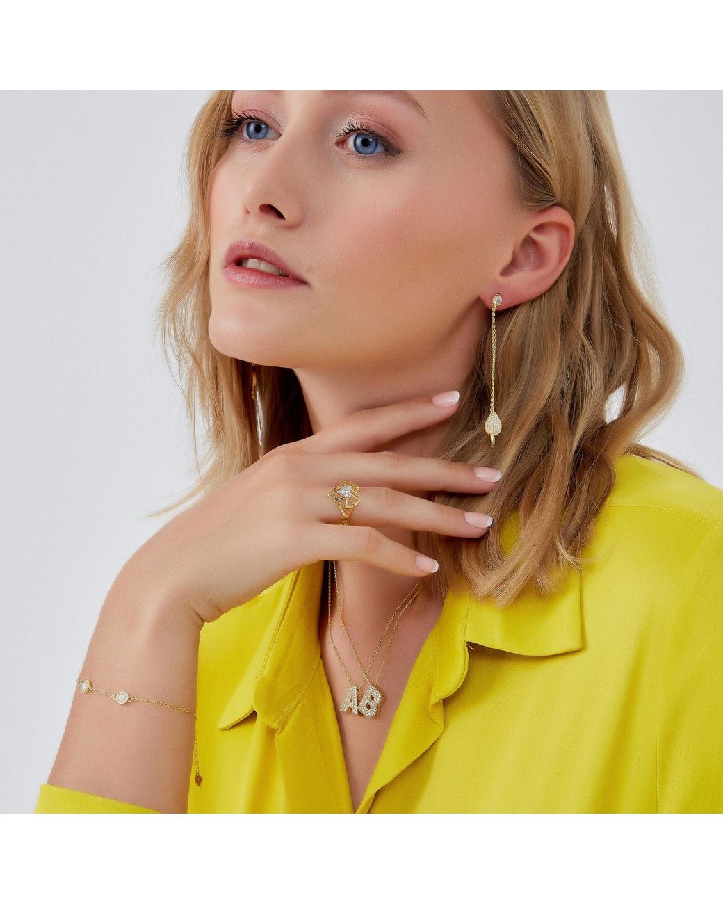 Spero London White Geometric Heart Adjustable Ring