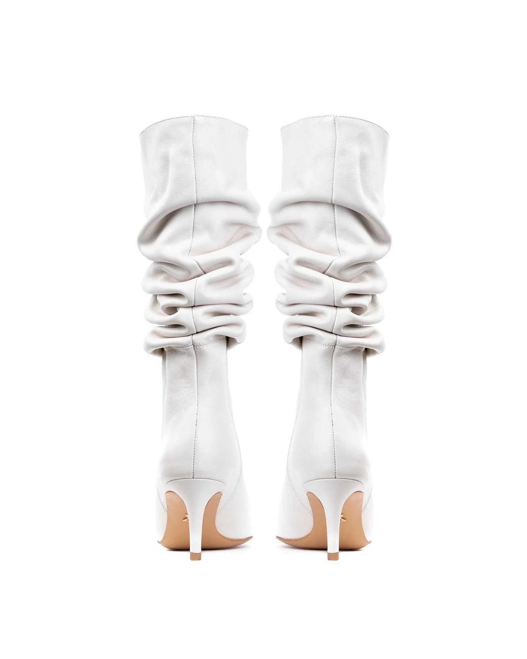Ginissima White Butter Leather Eva Boots